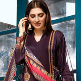 Zavia Digital Printed Lawn 3 Piece Un-Stitched Suit - 15, Women, 3Pcs Shalwar Suit, Fairdeal Textiles, Chase Value