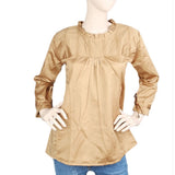 Women's Full Sleeves Western Top - Brown, Women, T-Shirts And Tops, Chase Value, Chase Value
