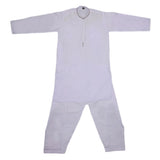 Boys Embroidered Kurta Shalwar Suit - White, Kids, Boys Shalwar Kameez, Chase Value, Chase Value