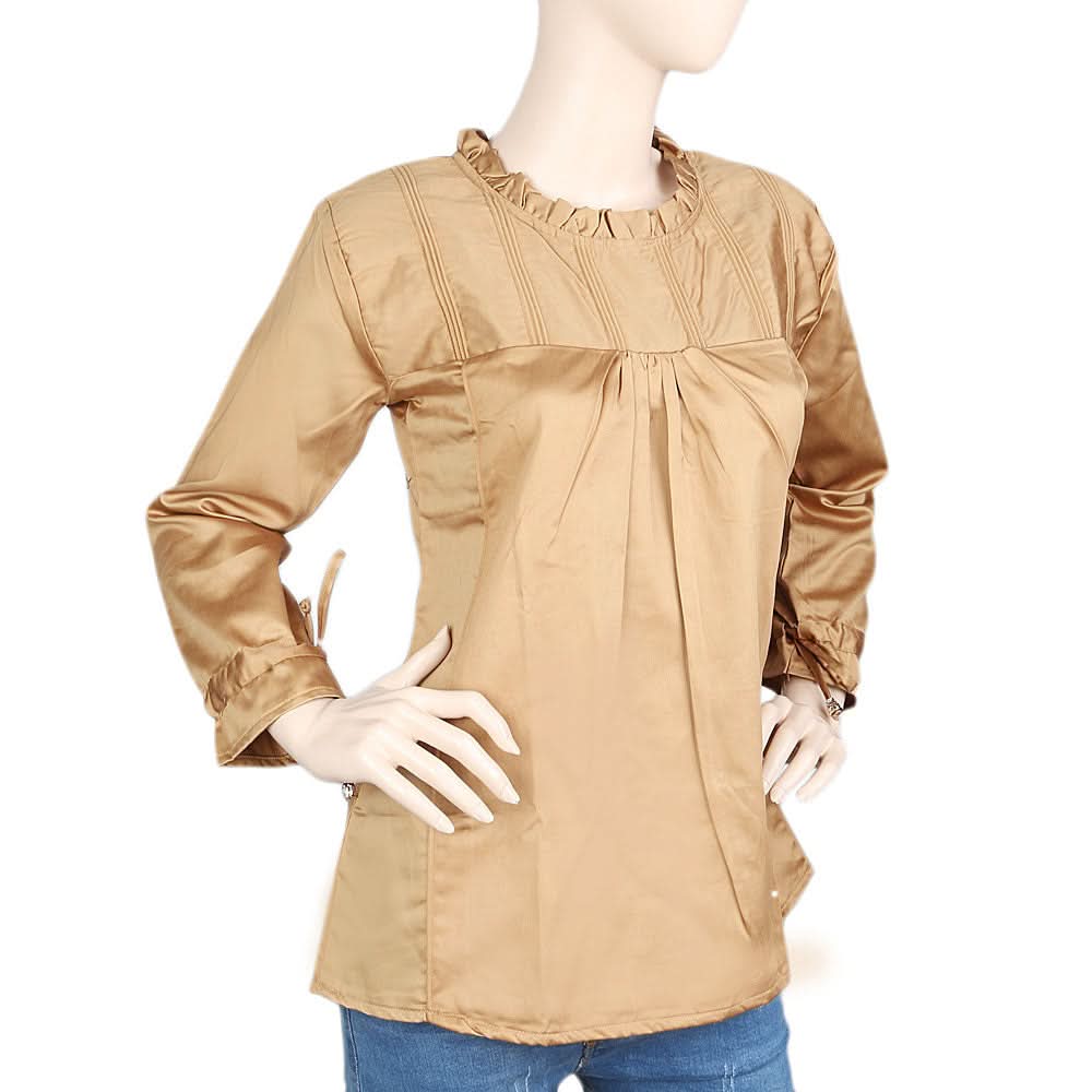 Women's Full Sleeves Western Top - Brown, Women, T-Shirts And Tops, Chase Value, Chase Value