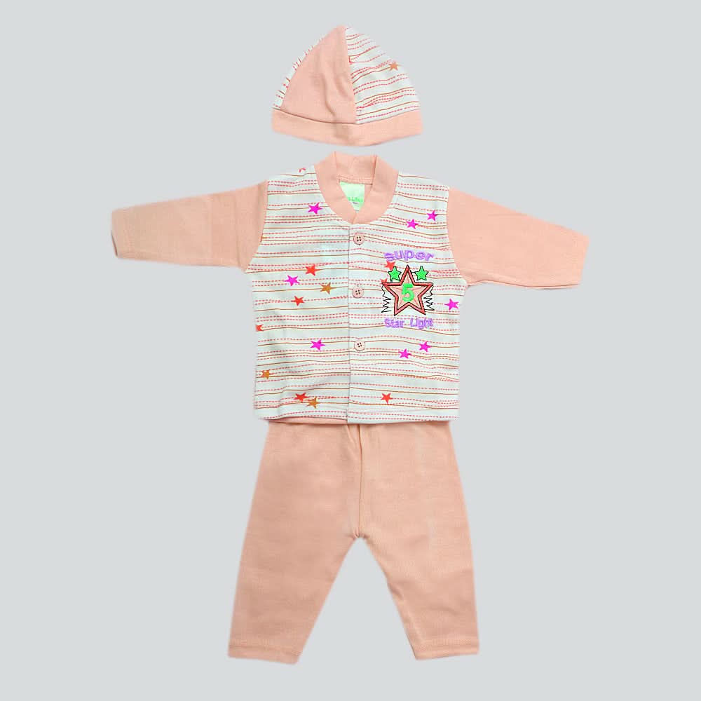 Newborn Boys Full Sleeves Suit - Peach, Kids, NB Boys Sets And Suits, Chase Value, Chase Value