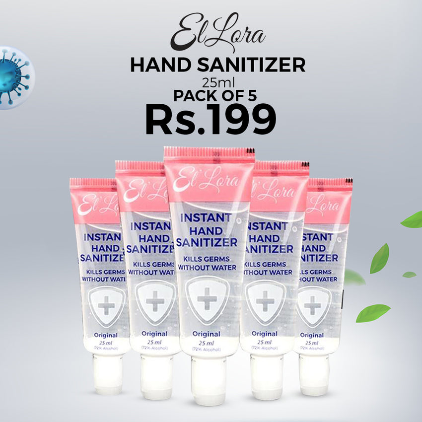 El'Lora Instant Hand Sanitizer 25ml Pack Of 5, Beauty & Personal Care, Hand Sanitisers, Beauty & Personal Care, Health & Hygiene, Ellora, Chase Value