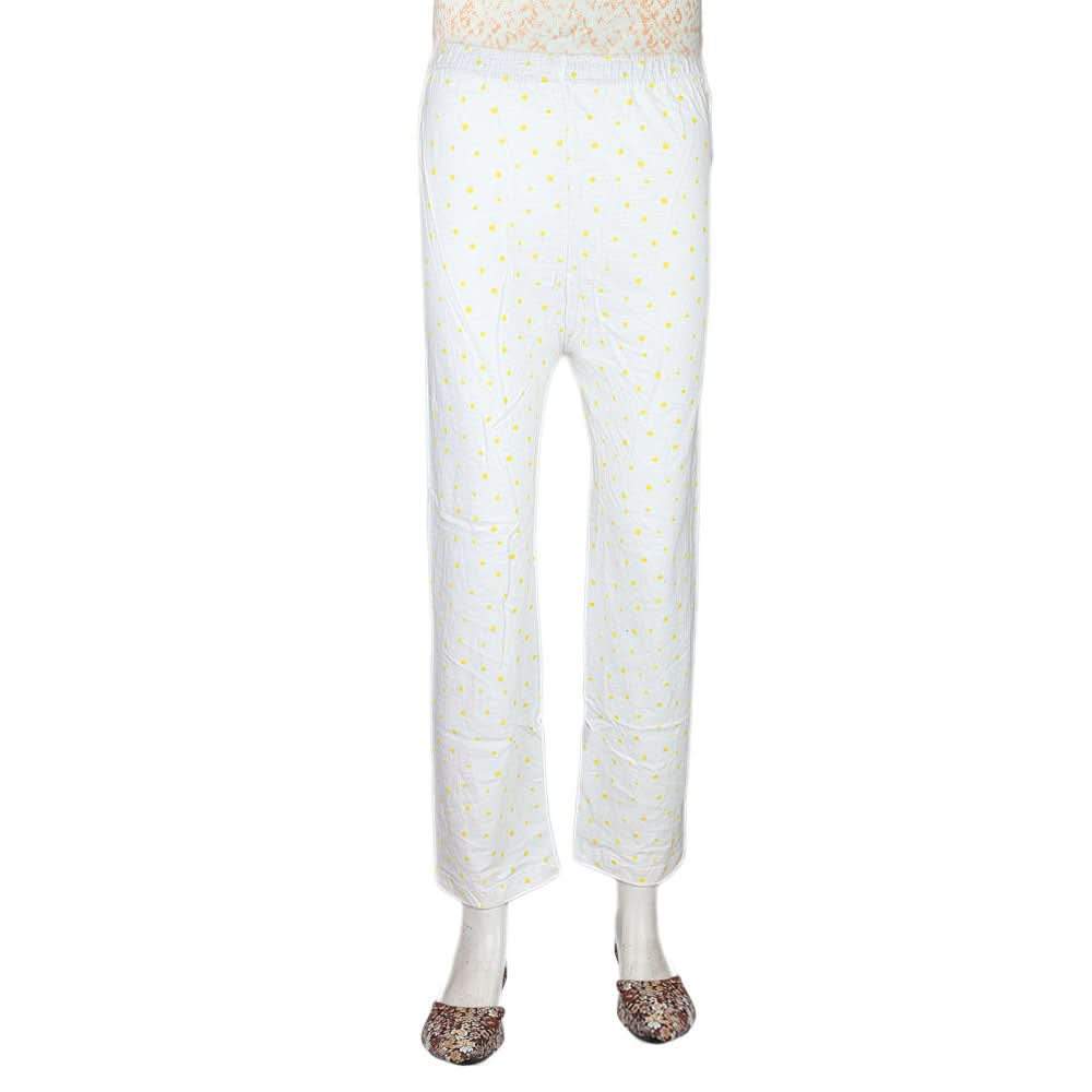 Women's Printed Trouser - White - test-store-for-chase-value