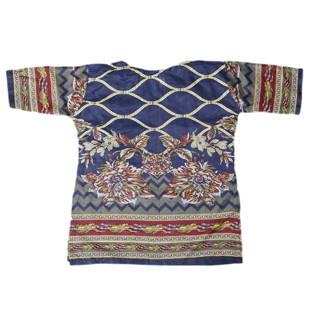 Girls Lawn Printed Kurti - Navy Blue, Kids, Girls Kurti, Chase Value, Chase Value