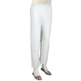 Women's Printed Trouser - White - test-store-for-chase-value
