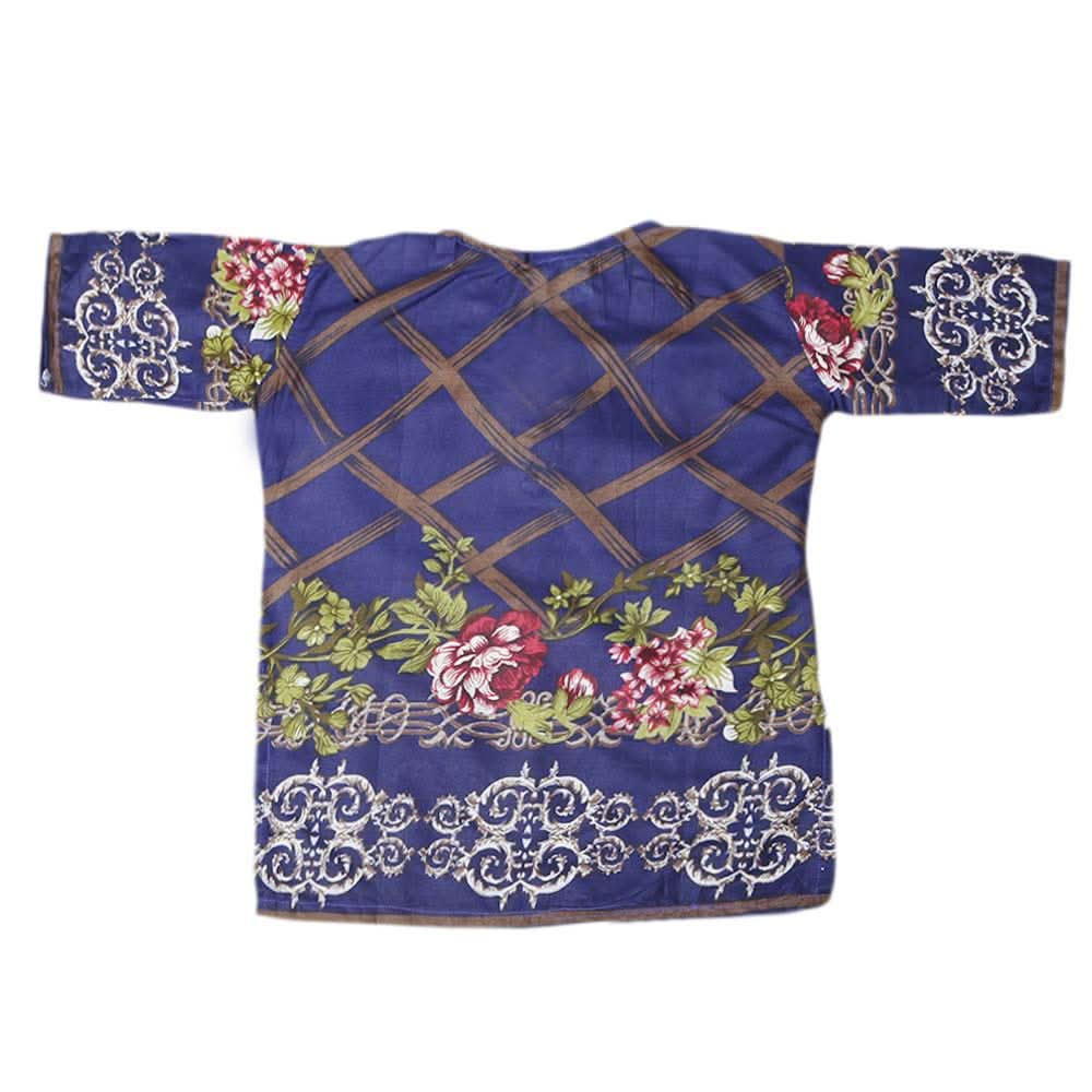 Girls Lawn Printed Kurti - Dark Purple, Kids, Girls Kurti, Chase Value, Chase Value