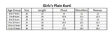 Girls Plain Kurti - Grey, Kids, Girls Kurti, Chase Value, Chase Value