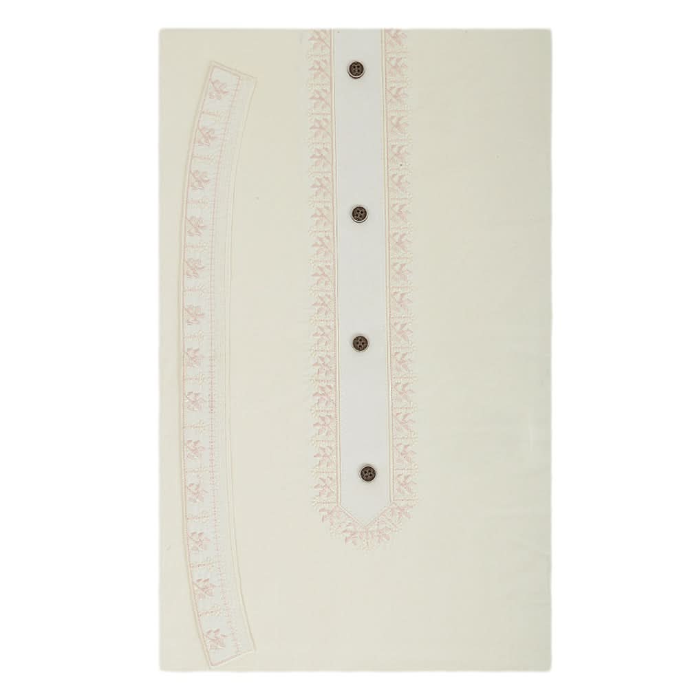 Men's Mashriq Embroidered Un-Stitched Suit - Lemon, Men, Unstitched Fabric, Chase Value, Chase Value