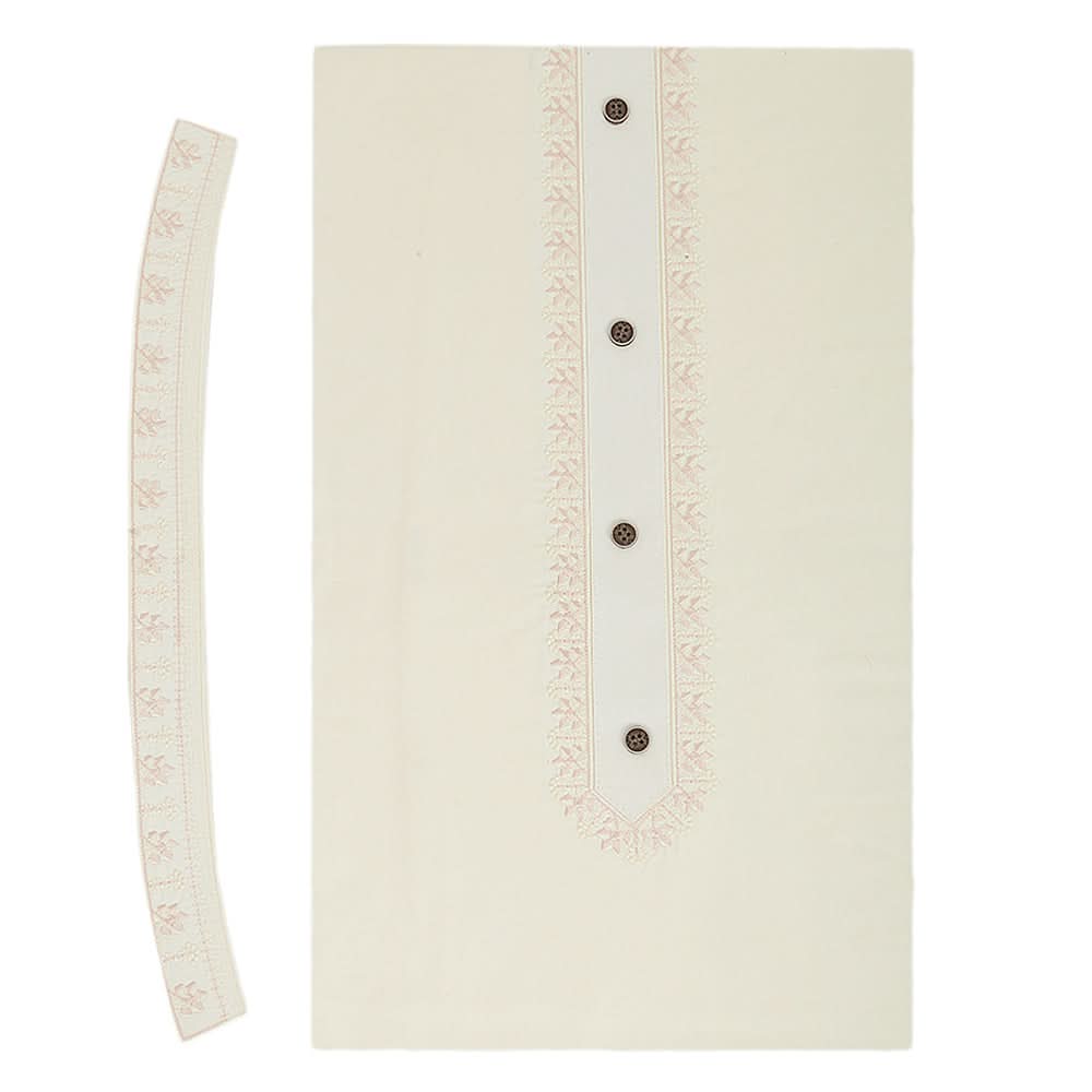 Men's Mashriq Embroidered Un-Stitched Suit - Lemon, Men, Unstitched Fabric, Chase Value, Chase Value