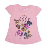 Girls Half Sleeves T-Shirt - Light Pink, Kids, Girls T-Shirts, Chase Value, Chase Value