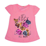 Girls Half Sleeves T-Shirt - Pink, Kids, Girls T-Shirts, Chase Value, Chase Value