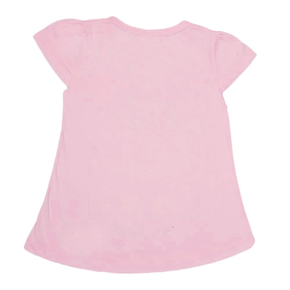 Girls Half Sleeves T-Shirt - Light Pink, Kids, Girls T-Shirts, Chase Value, Chase Value