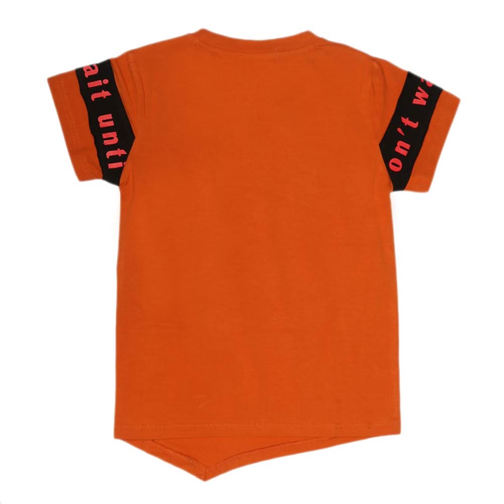 Boys Half Sleeves T-Shirt - Rust, Kids, Boys T-Shirts, Chase Value, Chase Value