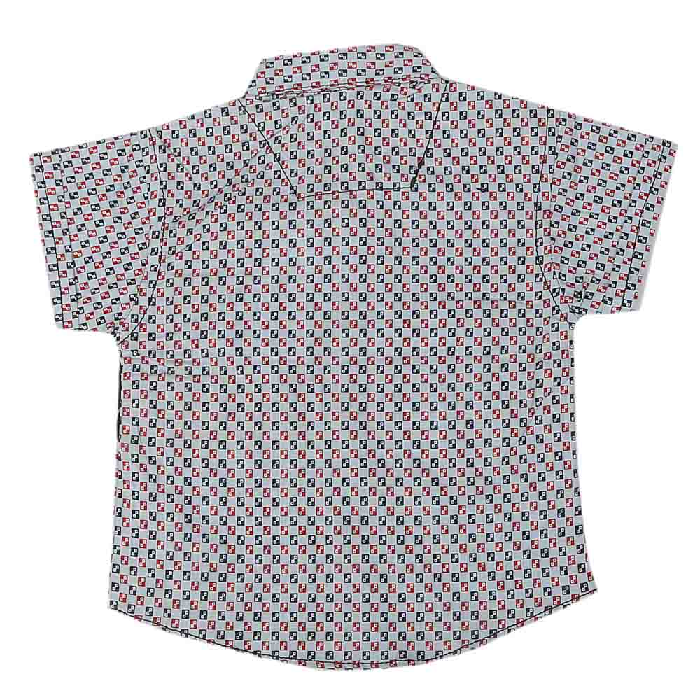 Newborn Half Sleeves Printed Shirt - Light Blue, Kids, NB Boys Shirts And T-Shirts, Chase Value, Chase Value