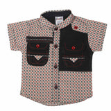 Newborn Half Sleeves Printed Shirt - Light Grey, Kids, NB Boys Shirts And T-Shirts, Chase Value, Chase Value
