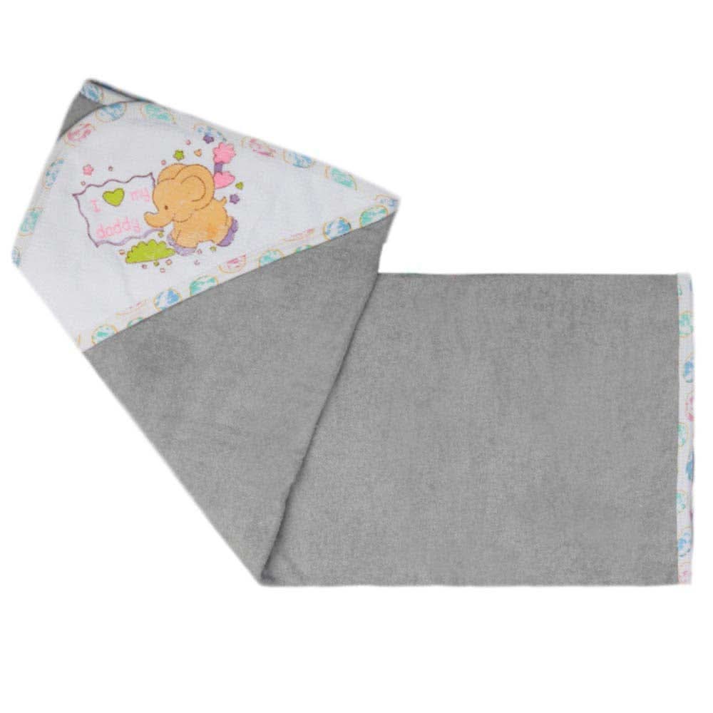 Newborn Baby Bath Towel -  Light Grey, Kids, Bath Accessories, Chase Value, Chase Value