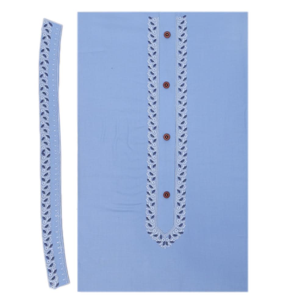 Men's Mashriq Embroidered Un-Stitched Suit - Light-Blue, Men, Unstitched Fabric, Chase Value, Chase Value