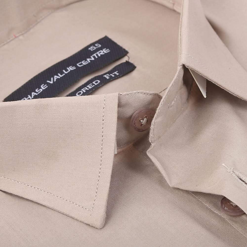 Men's Formal Shirt - Light Brown, Men, Shirts, Chase Value, Chase Value