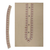Men's Mashriq Embroidered Un-Stitched Suit - Light-Brown, Men, Unstitched Fabric, Chase Value, Chase Value