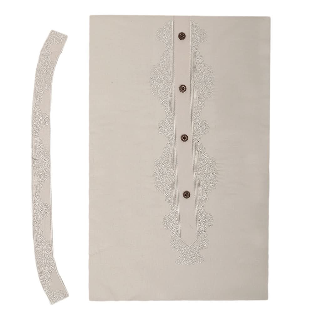 Men's Mashriq Embroidered Un-Stitched Suit - Light-Coffee, Men, Unstitched Fabric, Chase Value, Chase Value