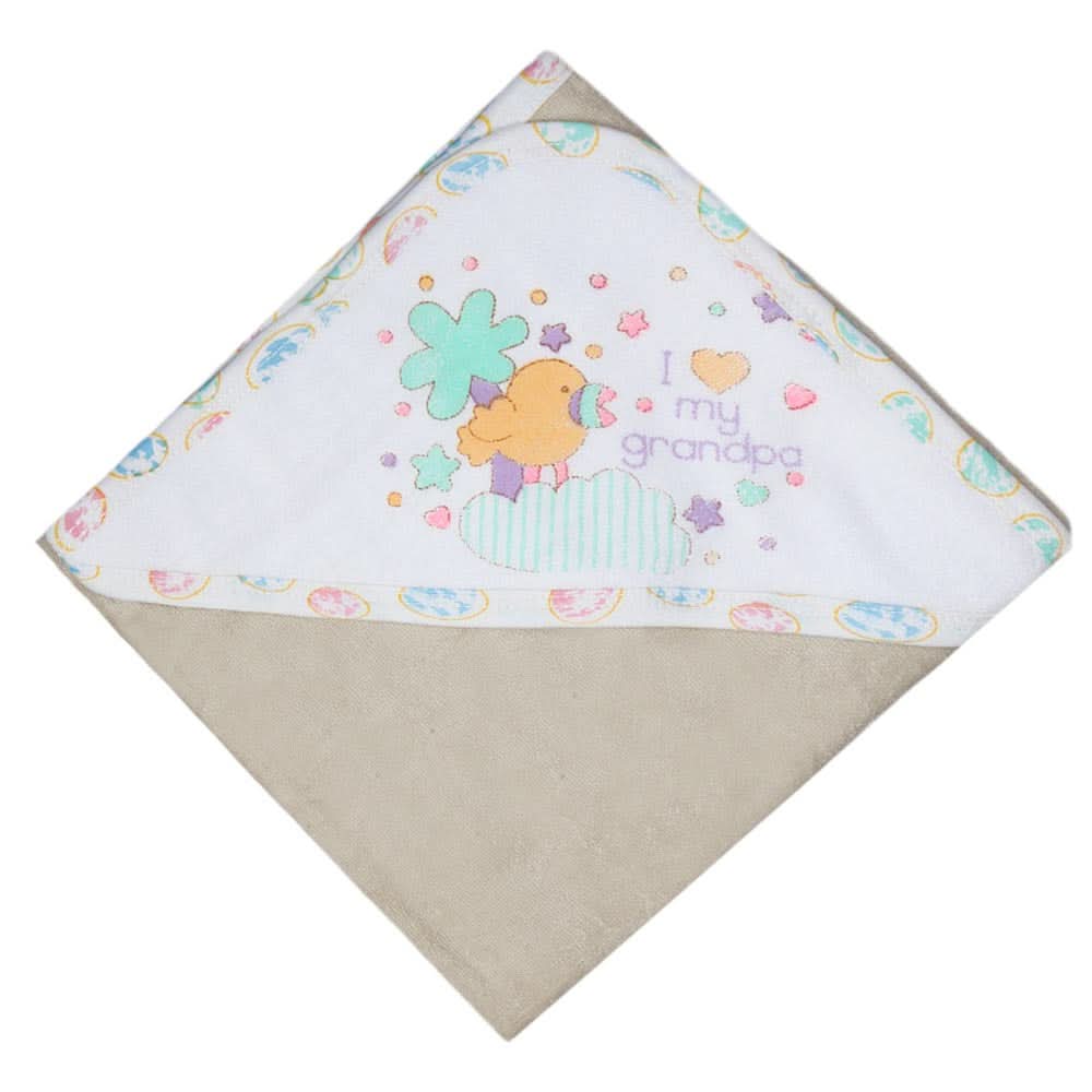 Newborn Baby Bath Towel -  Light Grey, Kids, Bath Accessories, Chase Value, Chase Value