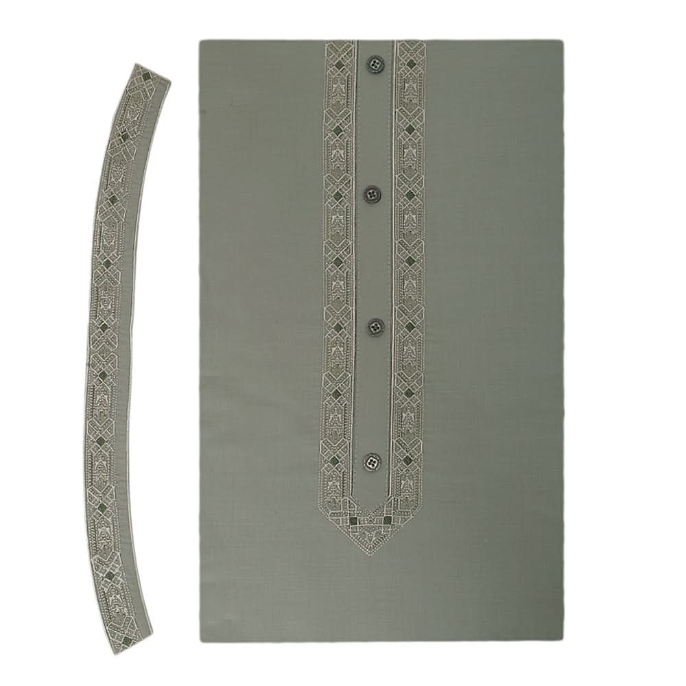 Men's Mashriq Embroidered Un-Stitched Suit - Light-Grey, Men, Unstitched Fabric, Chase Value, Chase Value