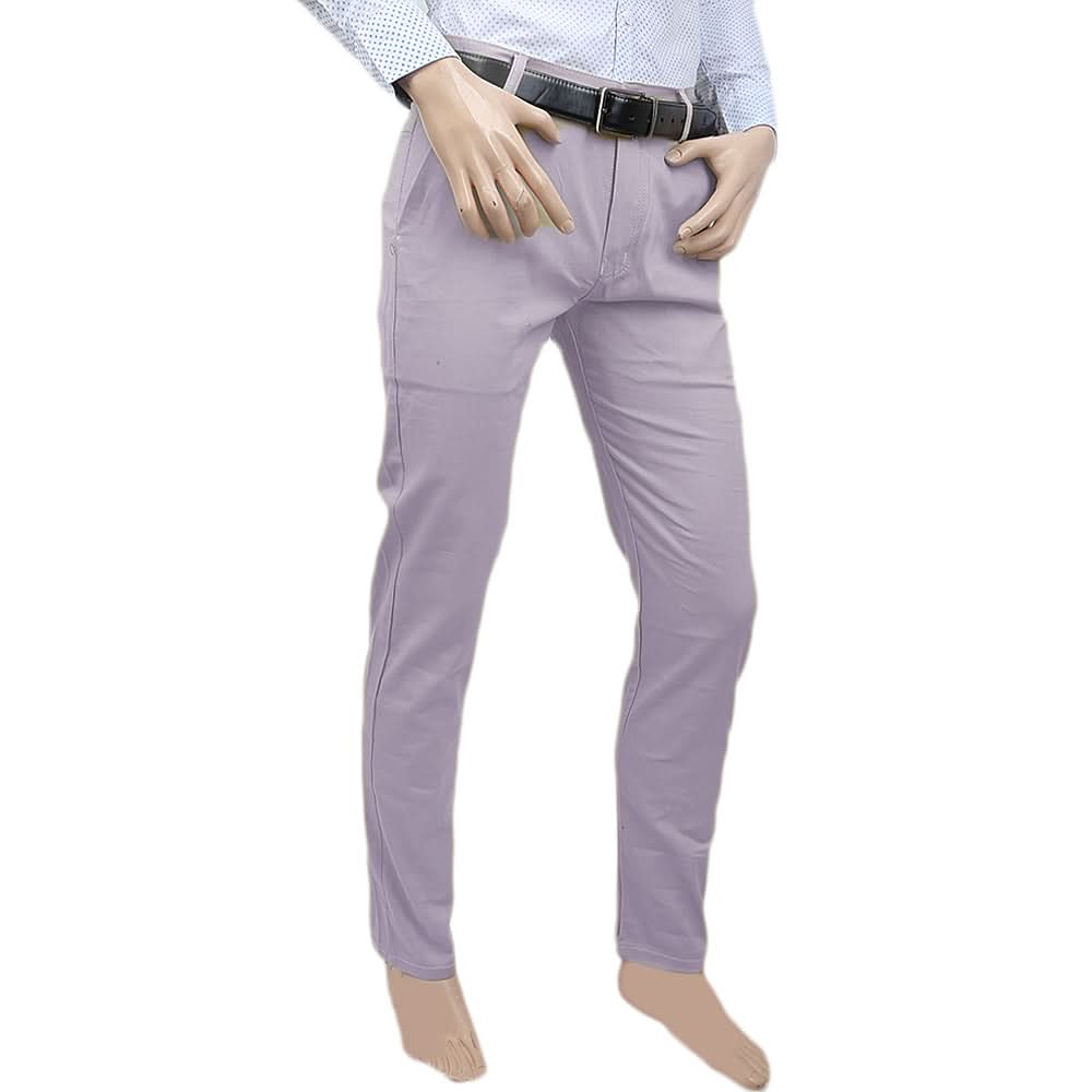 Men's Cotton Chino Pant - Light Purple, Men, Casual Pants And Jeans, Chase Value, Chase Value