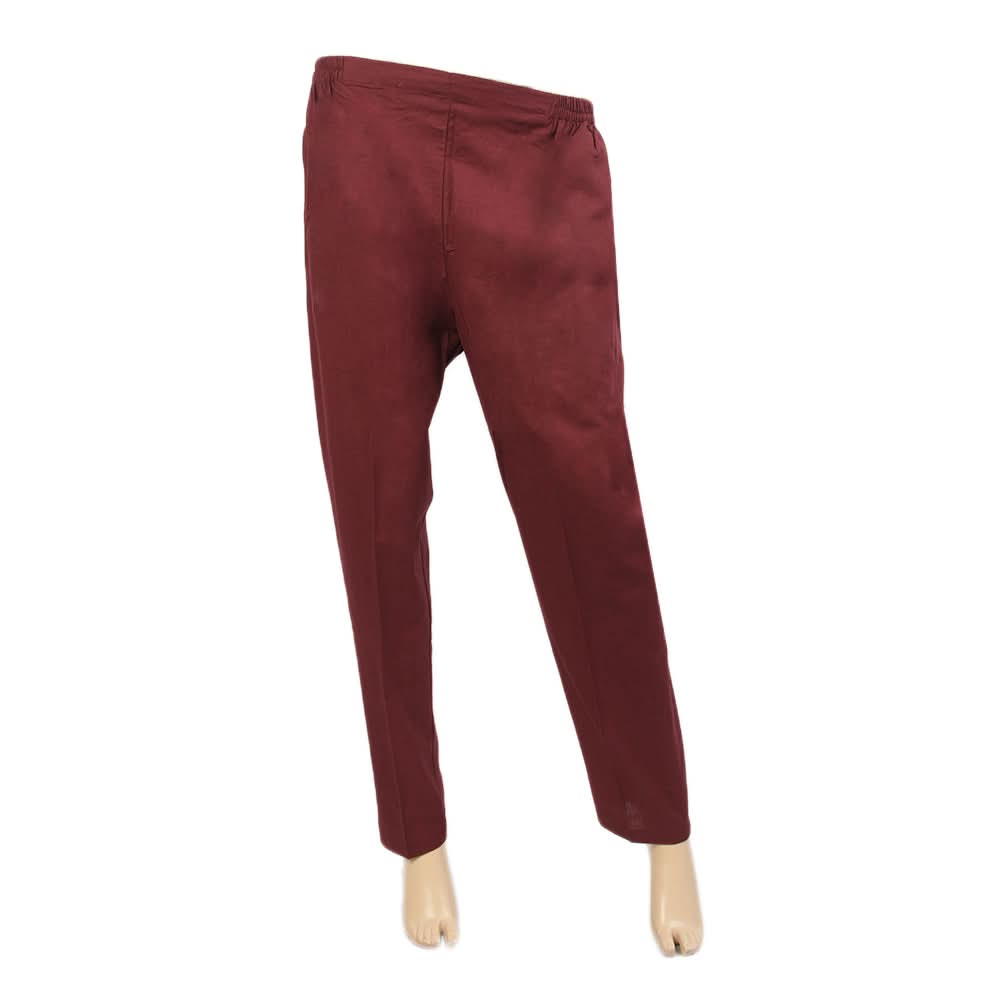 Women's Khadar Basic Trouser - Maroon, Women Pants & Tights, Chase Value, Chase Value