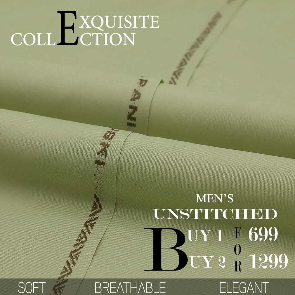 Men Wash & Wear Suit Fabric - Pista, Men, Unstitched Fabric, Chase Value, Chase Value