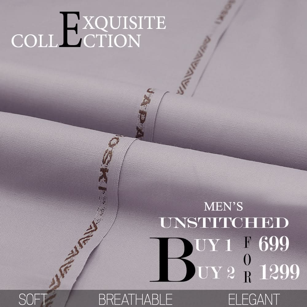 Men Wash & Wear Suit Fabric - Purple, Men, Unstitched Fabric, Chase Value, Chase Value