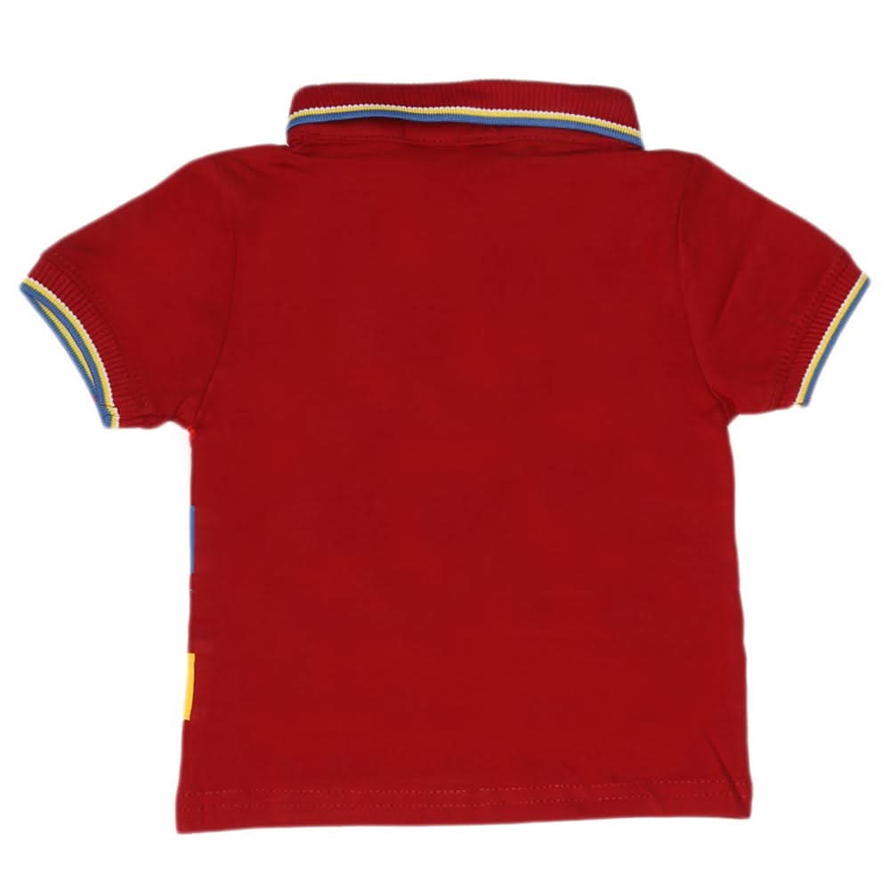 Boys Half Sleeves Polo T-Shirt - Maroon, Kids, Boys T-Shirts, Chase Value, Chase Value