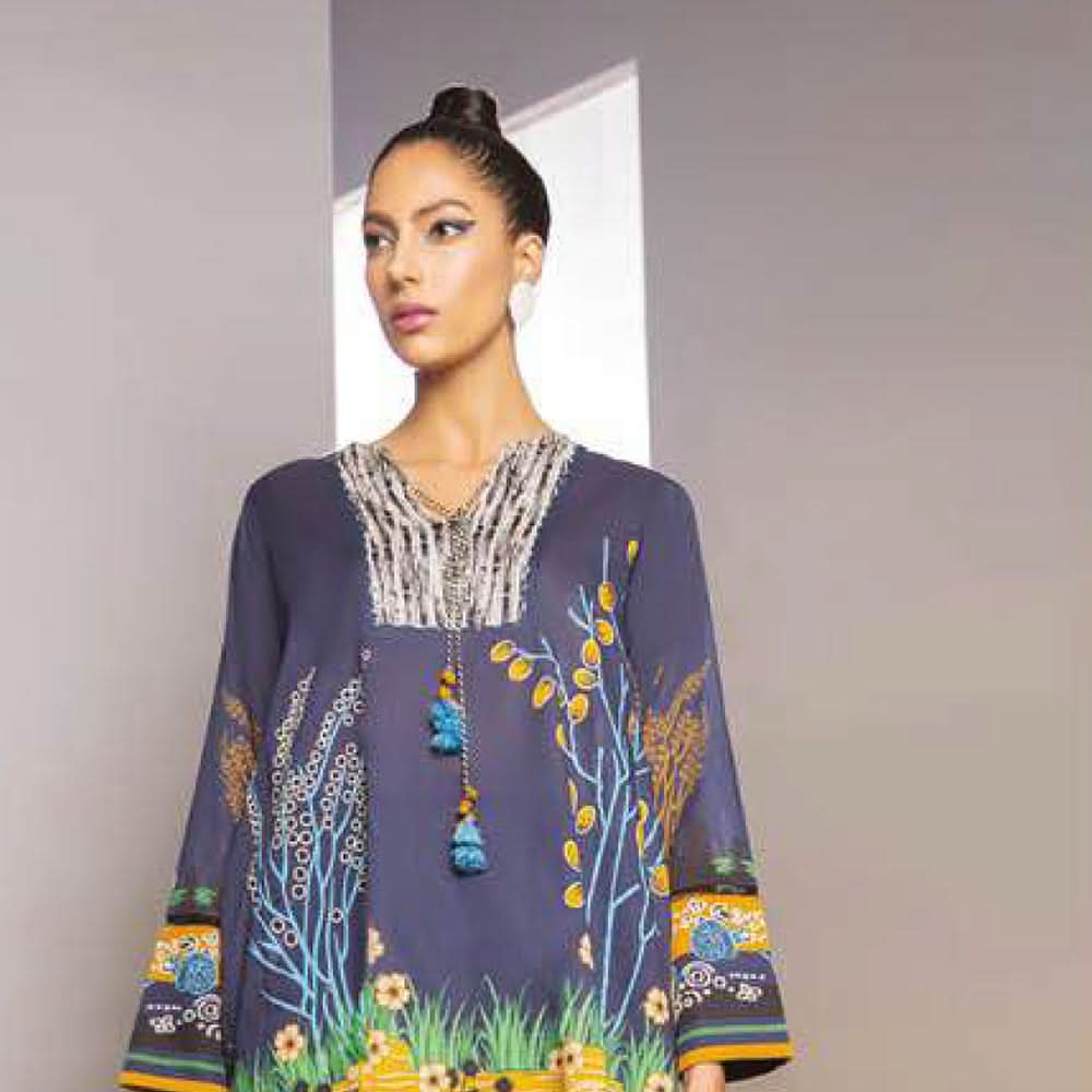 Sapphire Lawn 1Pcs Un-Stitched Shirt Vol 1 WOEM - Milan, Women, Unstitched Kurti, Sapphire, Chase Value