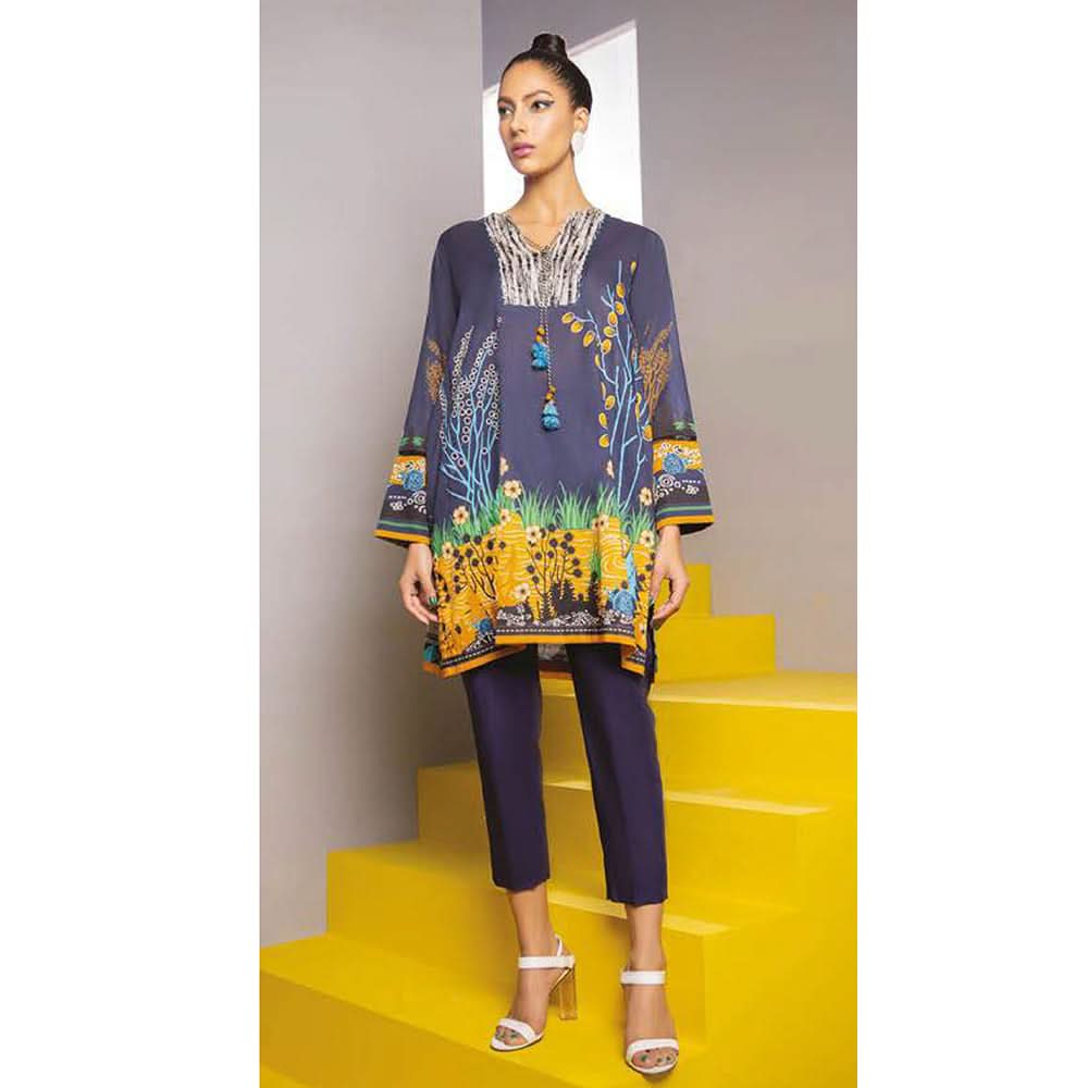 Sapphire Lawn 1Pcs Un-Stitched Shirt Vol 1 WOEM - Milan, Women, Unstitched Kurti, Sapphire, Chase Value