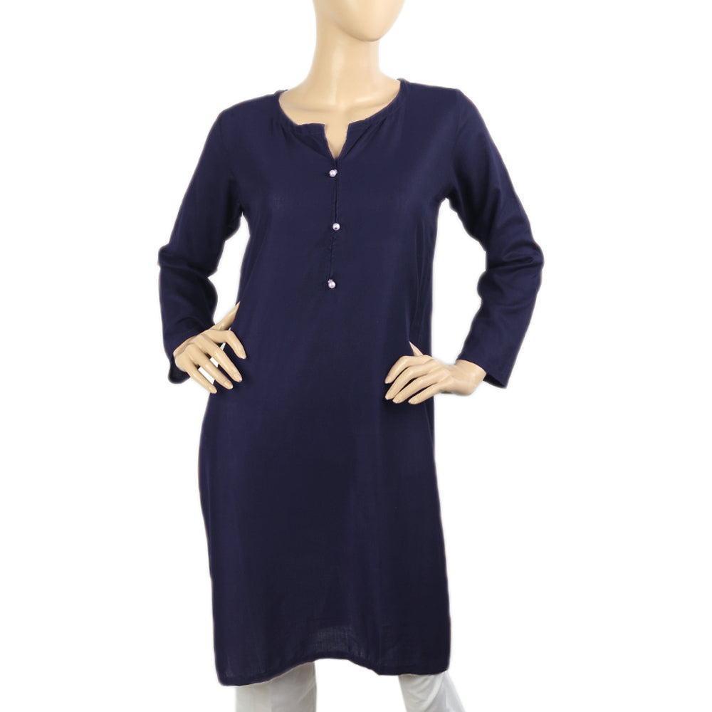Women's Basic Kurti - Navy Blue, Women Ready Kurtis, Chase Value, Chase Value
