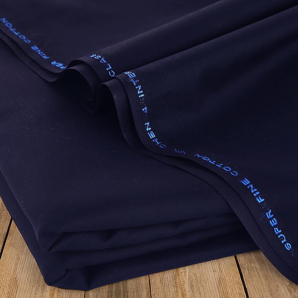 Men's Super Fine Cotton Unstitched Suit - Navy Blue, Men, Unstitched Fabric, Chase Value, Chase Value