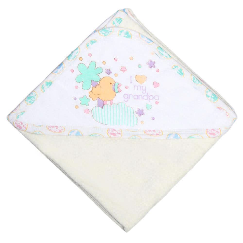 Newborn Baby Bath Towel -  Off White, Kids, Bath Accessories, Chase Value, Chase Value