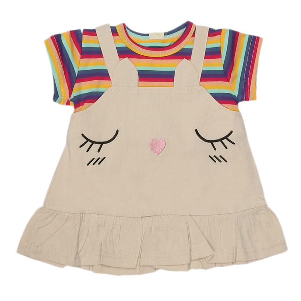 Newborn Baby Frock - OFF White, Kids, NB Girls Frocks, Chase Value, Chase Value