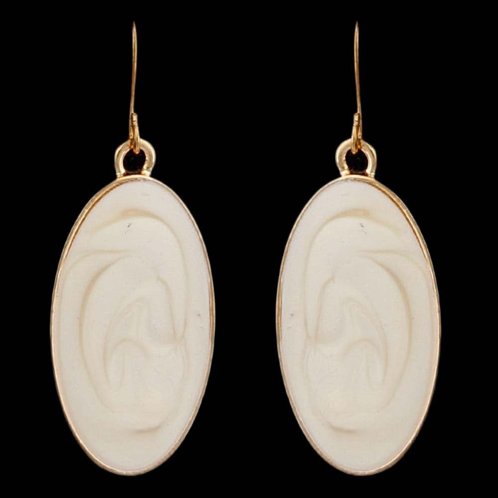 Women's Ear Tops - Off White Golden, Women, Earrings & Tops, Chase Value, Chase Value