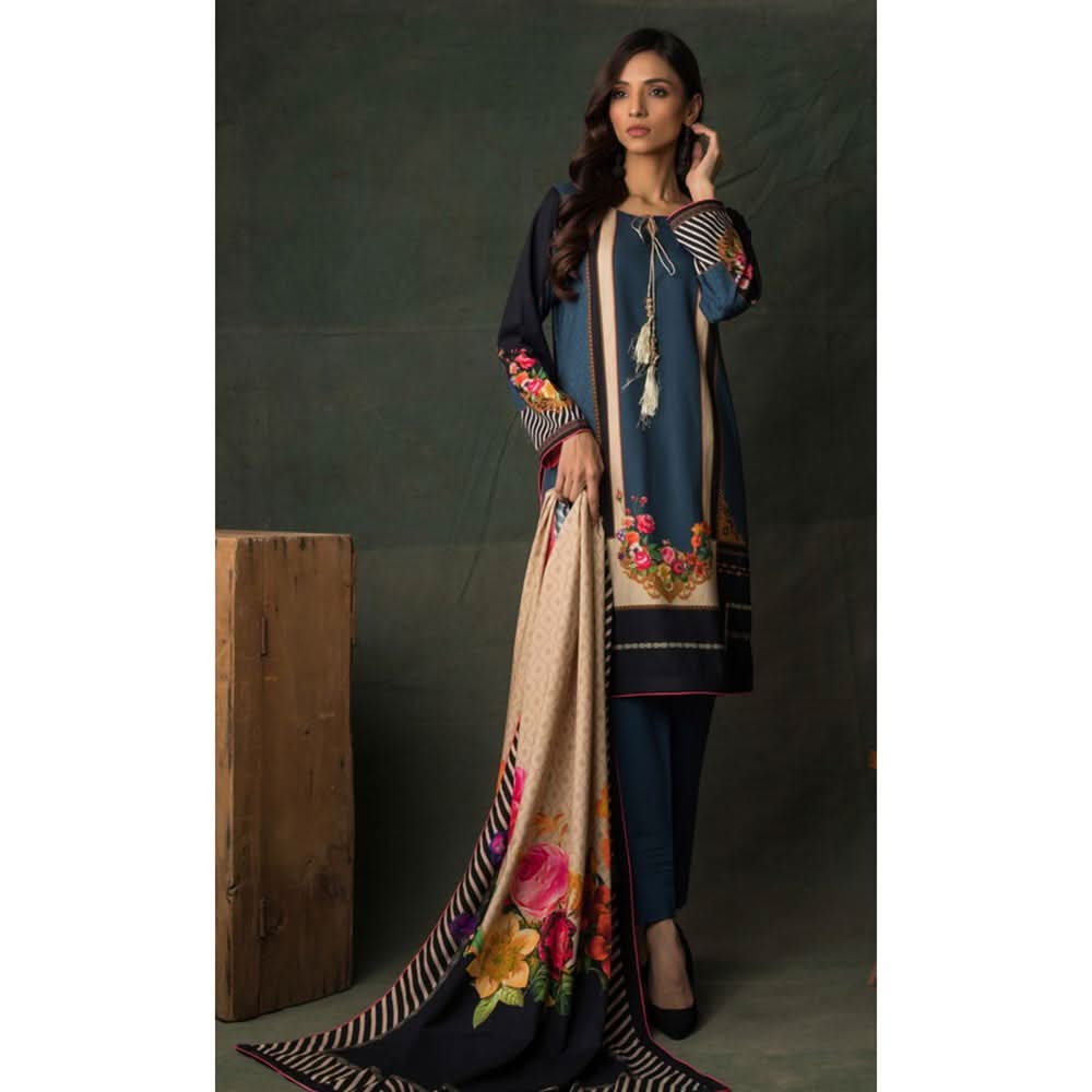 Orchid Digital Printed Linen 3Pcs Un-Stitched Suit - 05, Women, 3Pcs Shalwar Suit, Regalia Textiles, Chase Value