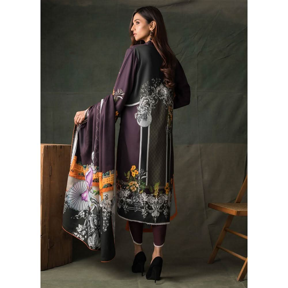Orchid Digital Printed Linen 3Pcs Un-Stitched Suit - 02, Women, 3Pcs Shalwar Suit, Regalia Textiles, Chase Value