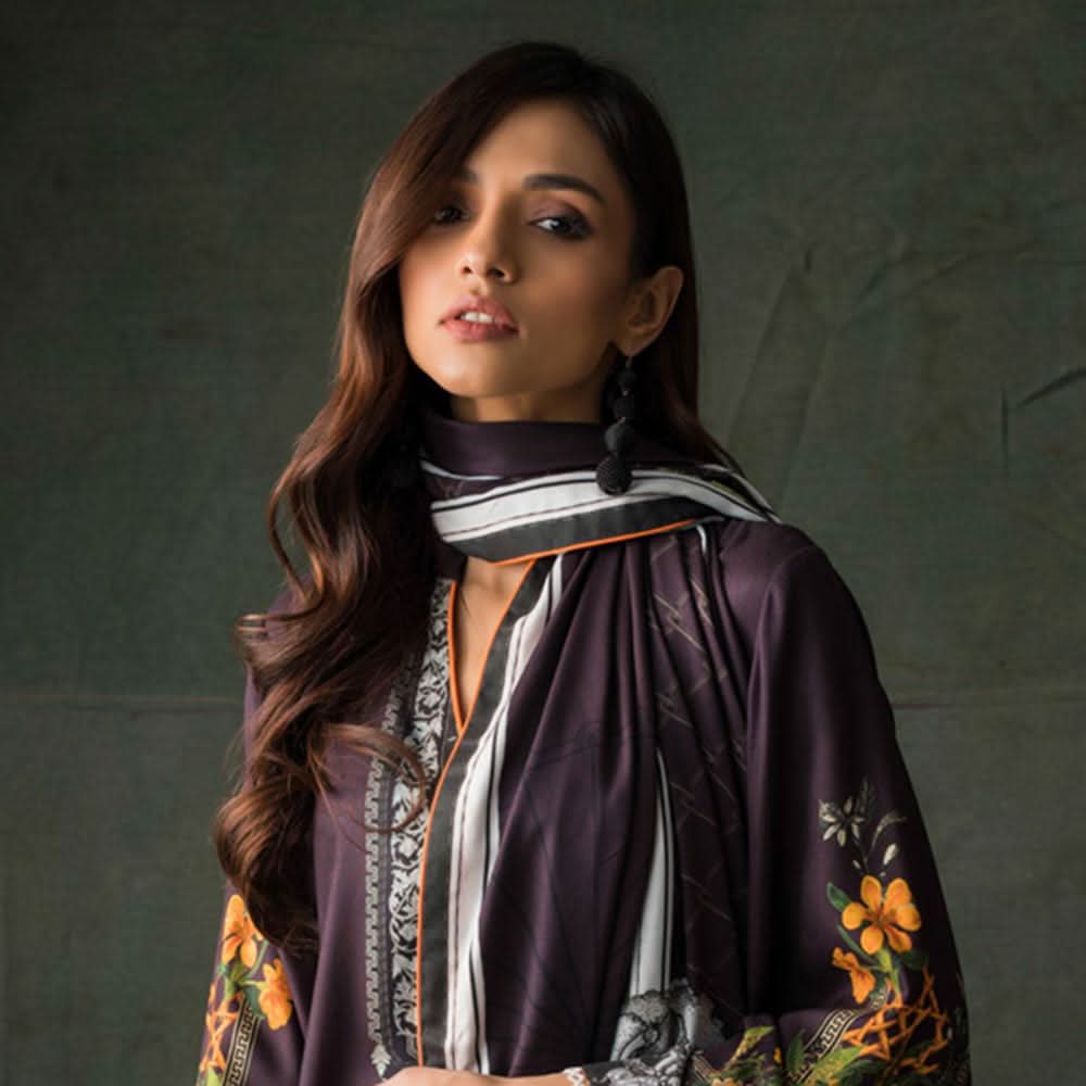 Orchid Digital Printed Linen 3Pcs Un-Stitched Suit - 02, Women, 3Pcs Shalwar Suit, Regalia Textiles, Chase Value