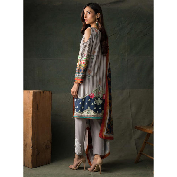 Orchid Digital Printed Linen 3Pcs Un-Stitched Suit - 10, Women, 3Pcs Shalwar Suit, Regalia Textiles, Chase Value