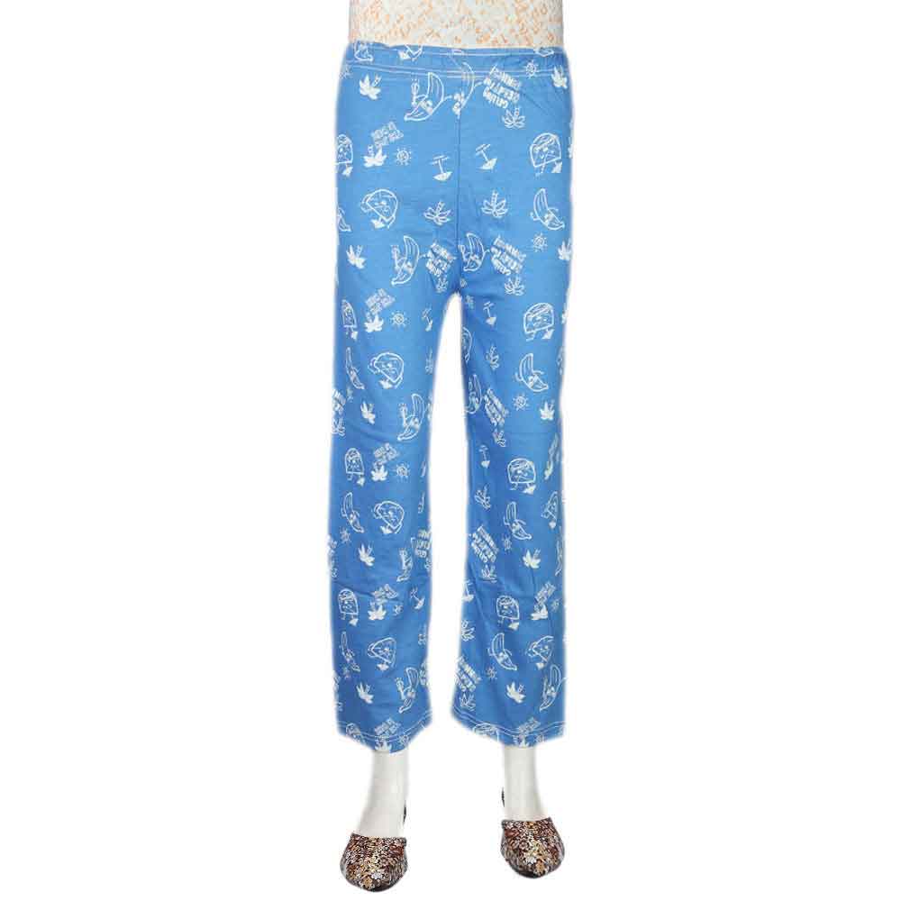 Women's Printed Trouser - Royal Blue - test-store-for-chase-value