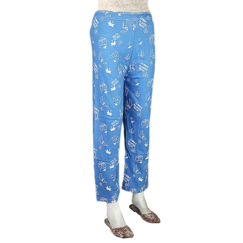 Women's Printed Trouser - Royal Blue - test-store-for-chase-value