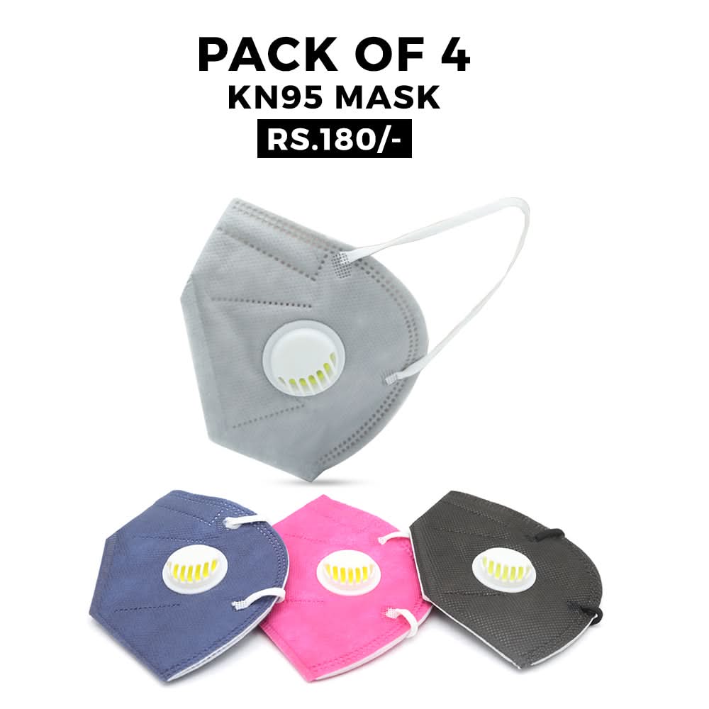 KN95 Mask With Filter Pack Of 4 - Multi, Women, Face Mask, Men, Face Mask, Beauty & Personal Care, Health & Hygiene, Chase Value, Chase Value