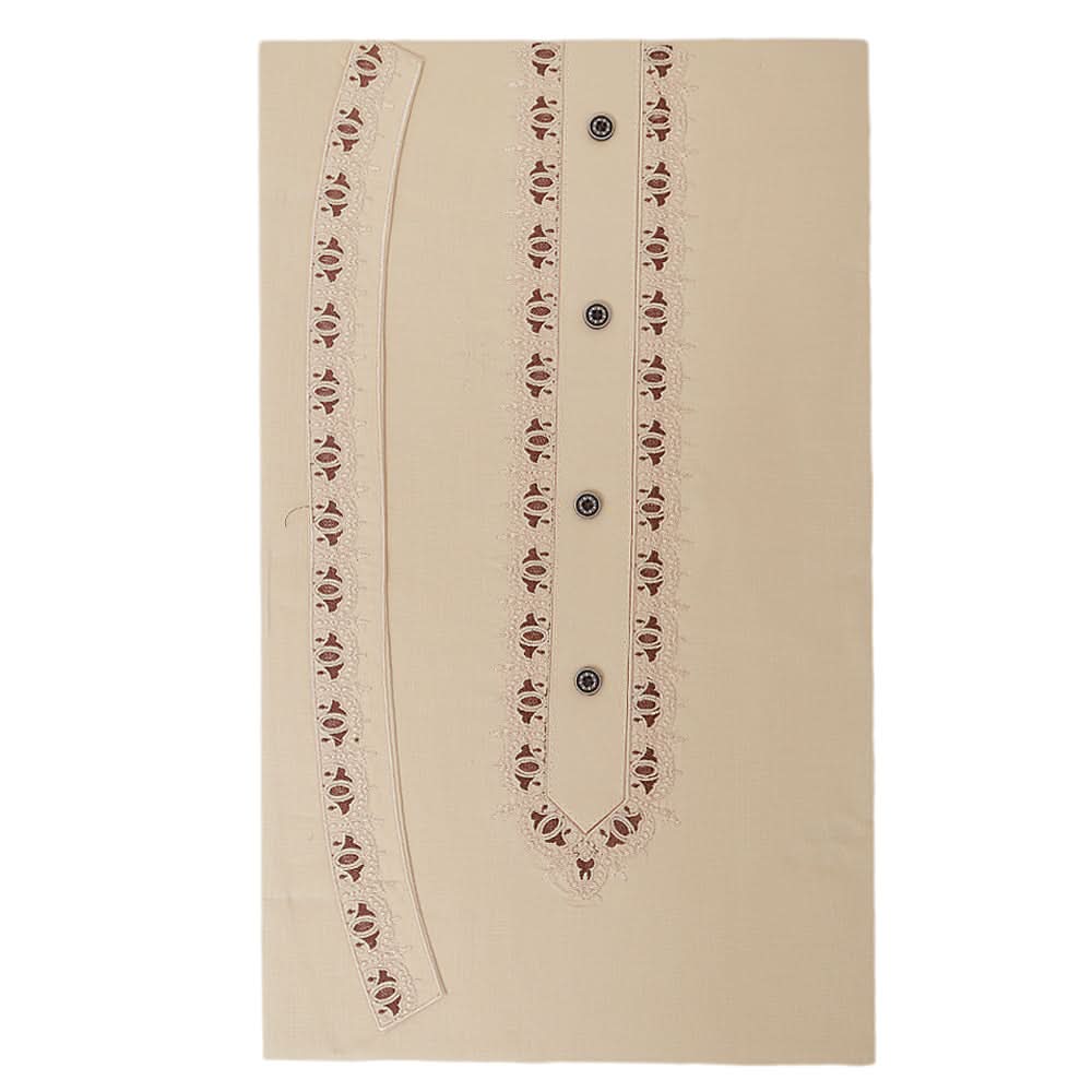 Men's Mashriq Embroidered Un-Stitched Suit - Peach, Men, Unstitched Fabric, Chase Value, Chase Value