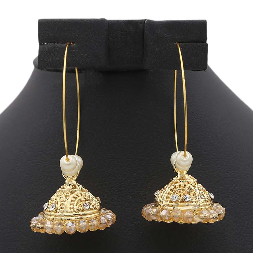 Women's Ear Bali Jhumki - Golden - Peach, Women, Earrings & Tops, Chase Value, Chase Value