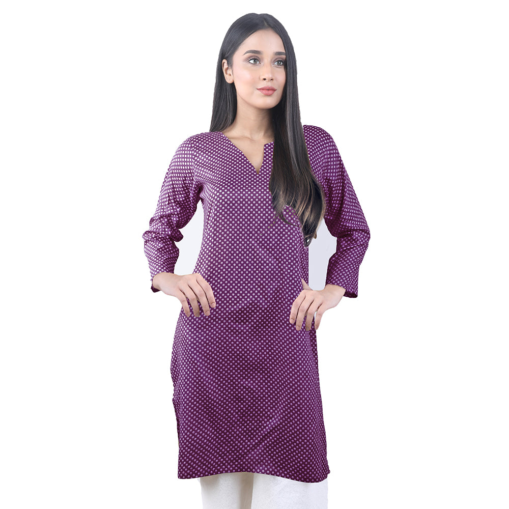 Karizma Chahat Printed Lawn 1 Pcs Un-Stitched Kurti - Purple, Women, Unstitched Kurti, United Textiles, Chase Value