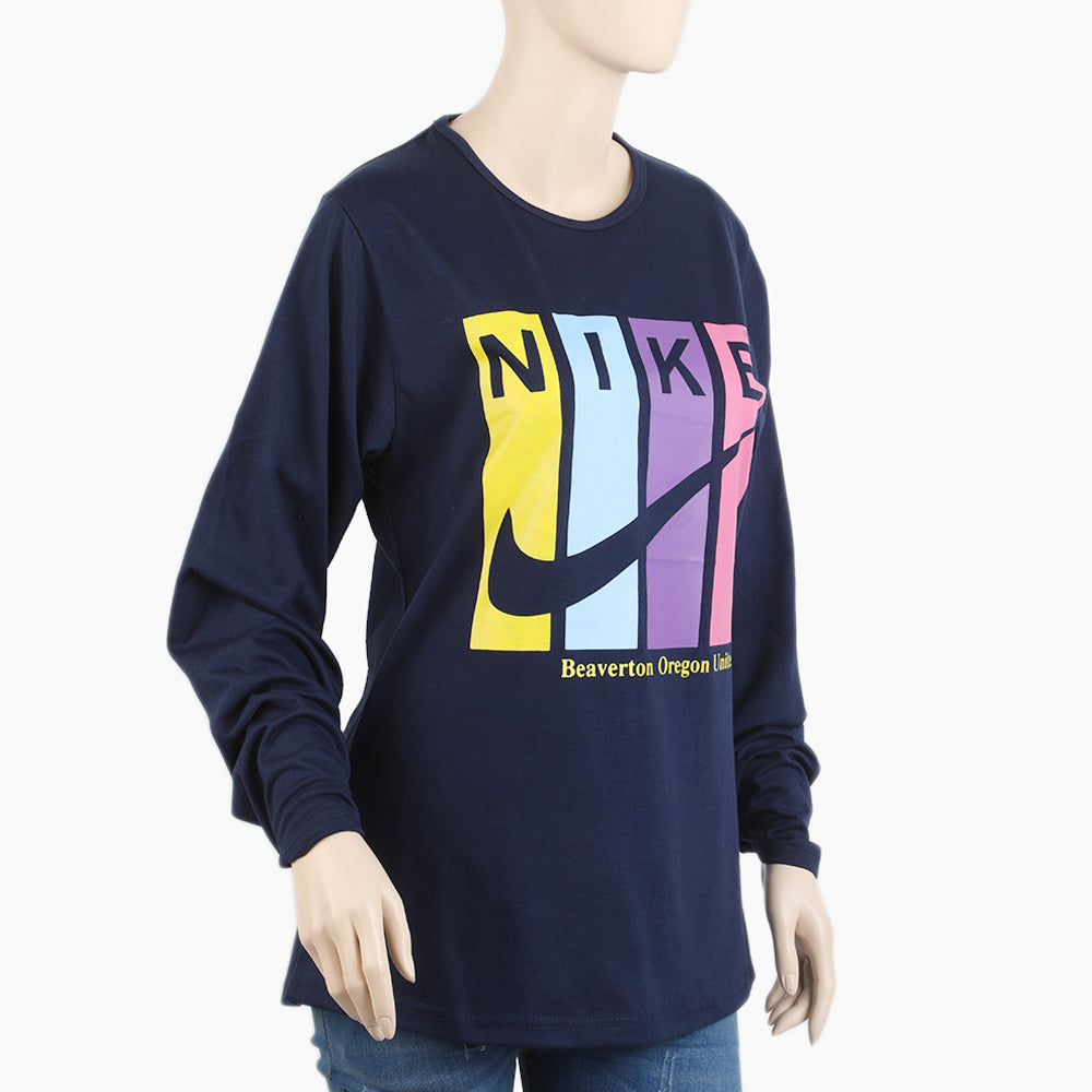 Women's Full Sleeves T-Shirt - Purple, Women T-Shirts & Tops, Chase Value, Chase Value