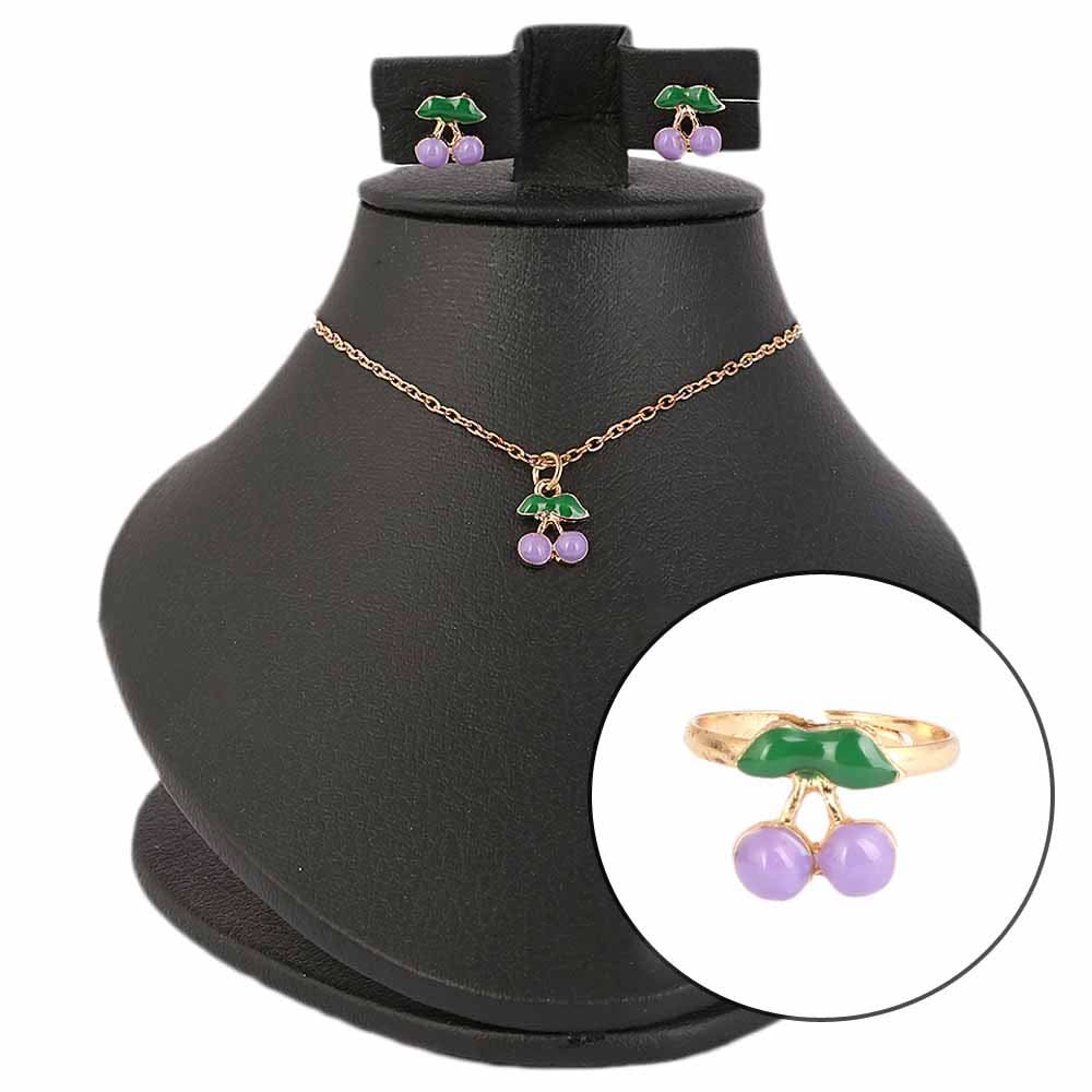 Girls Locket Set - Purple, Kids, Jewellery Sets, Chase Value, Chase Value